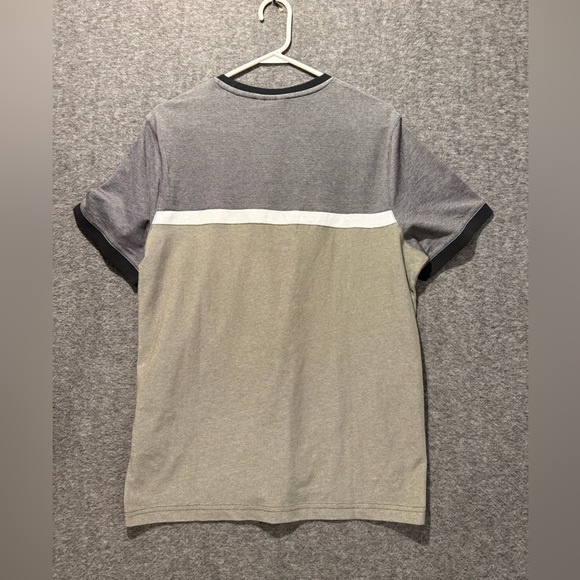 Michael Kors Knit Tee Shirt Mens L black green striped colorblock soft comfort - Picture 4 of 11